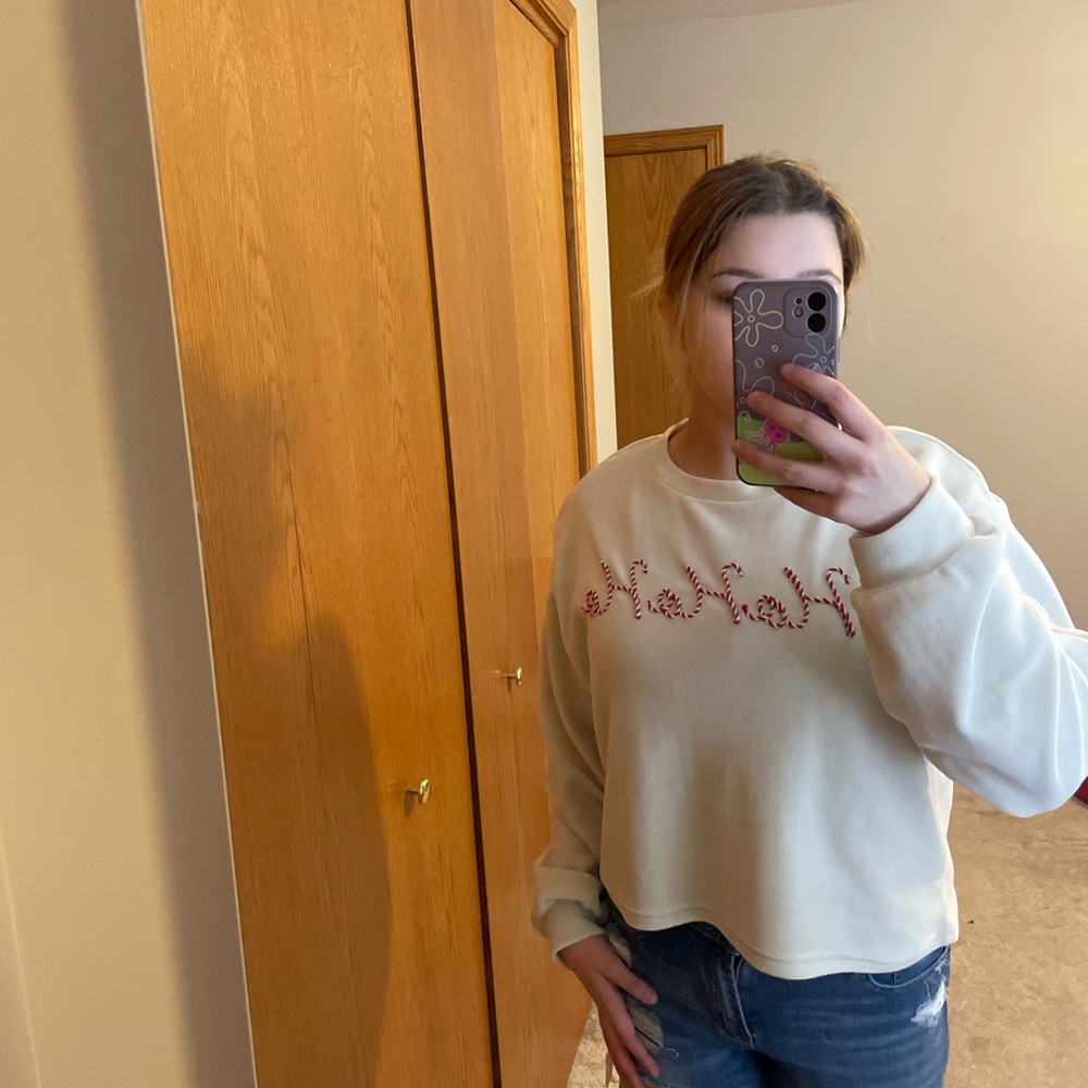 Extra large, wallflowers, festive fleece sweater
